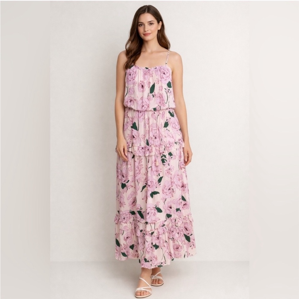Lost + Wander Hawaiian Rose Tiered Maxi Sun Dress - Picture 2 of 16